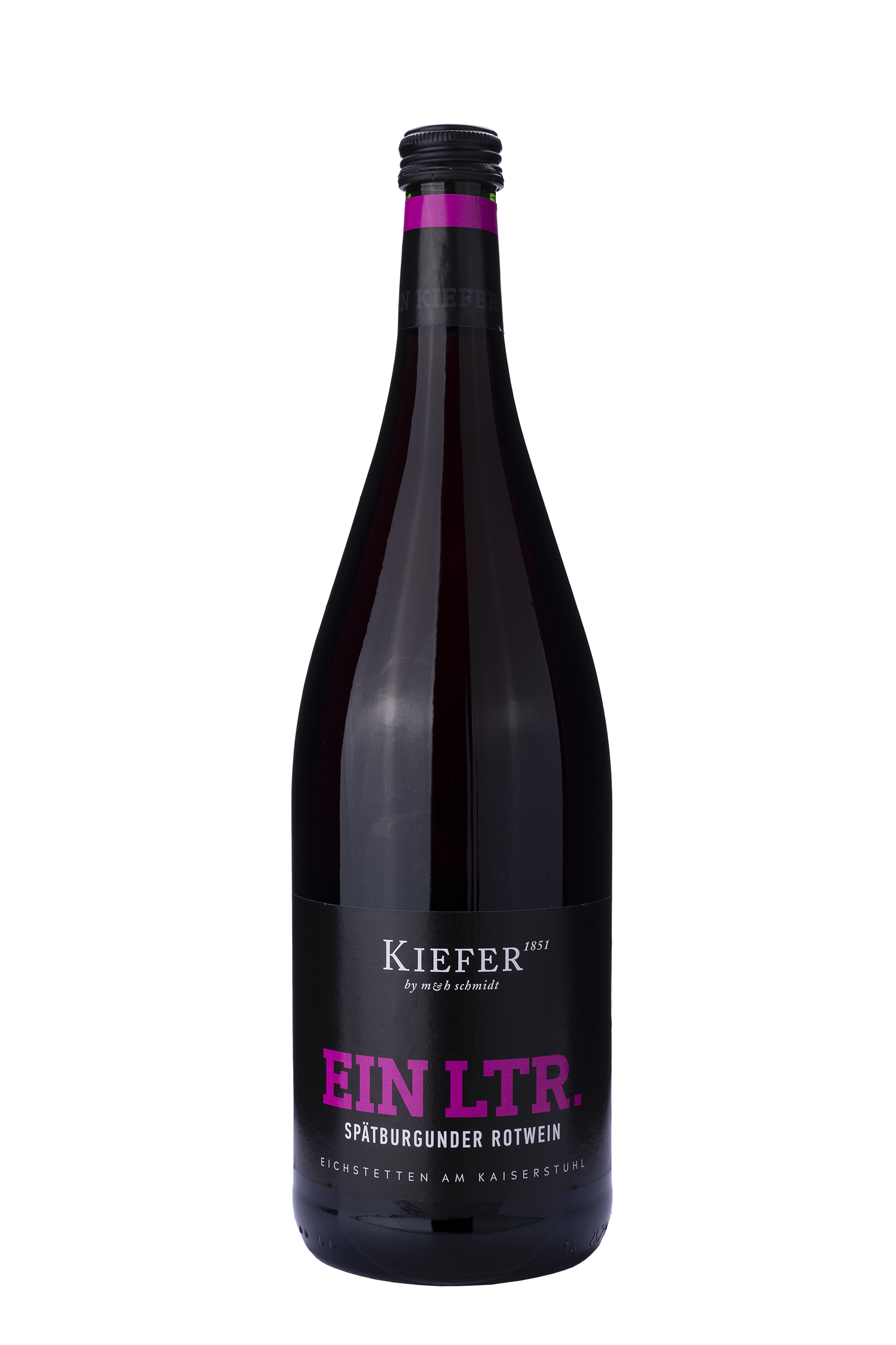 Spätburgunder EIN LTR. 2020 - Weingut Friedrich Kiefer eine Weinflasche