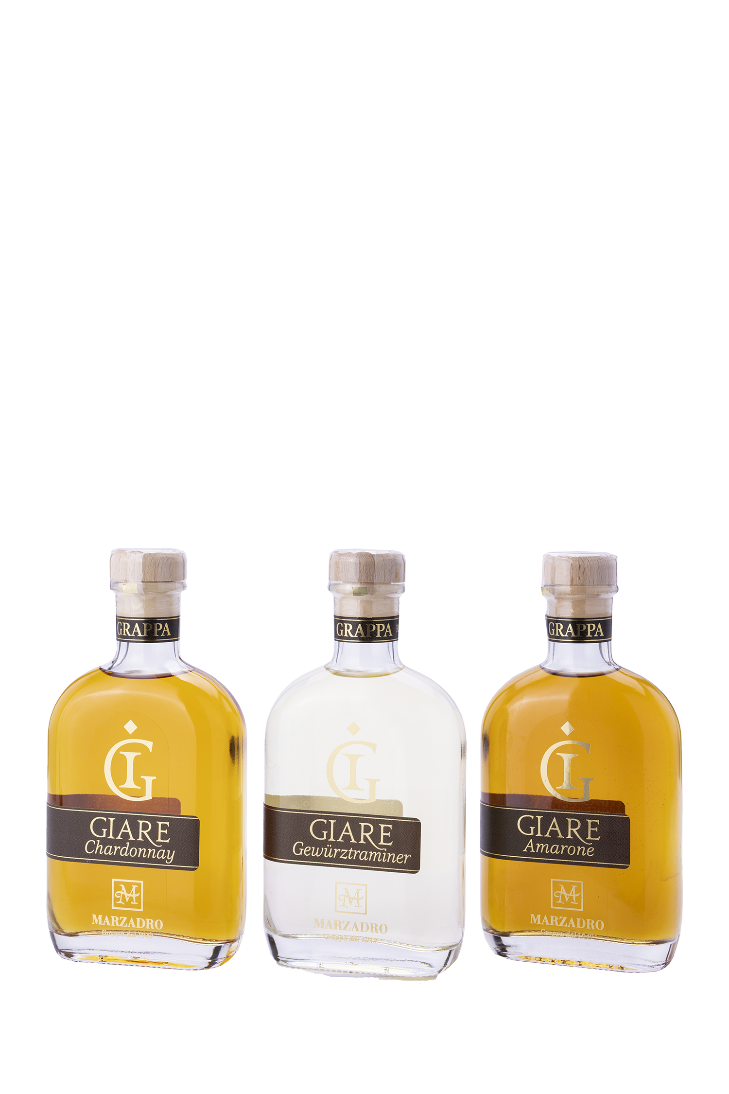 Confectione Giare Grappa 3 x 0,2L - Distilleria Marzadro Confectione Giare Grappa 3 x 0,2L - Distilleria Marzadro
