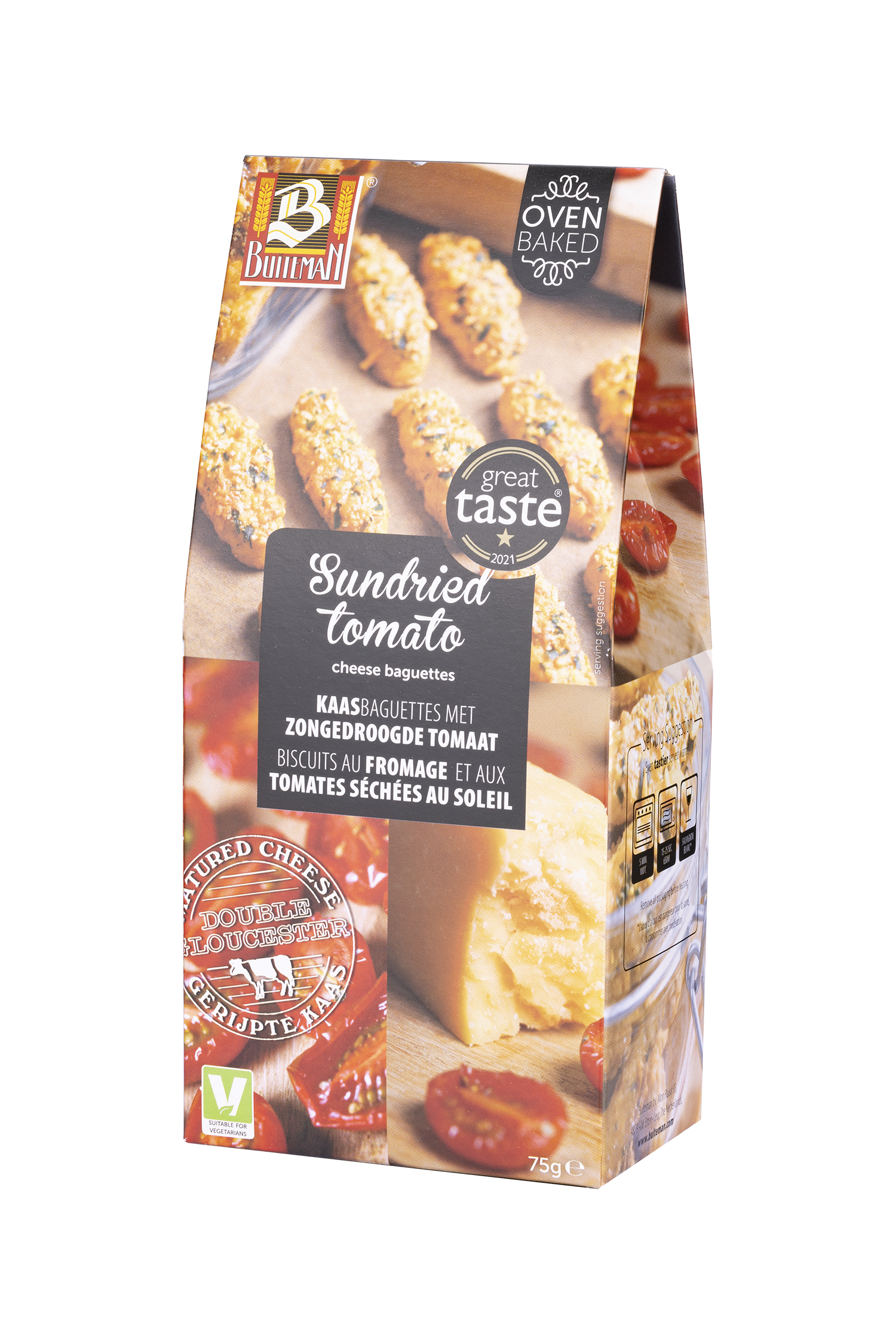 Käsecracker mit getrockneten Tomaten - Buiteman Käsecracker mit getrockneten Tomaten - Buiteman